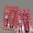 Loopeer 6 Sets Valentine's Day Hand Cream Lip Balm Gifts Bulk Galentine's Day Gift Valentine Party Favor Moisturizing Heart Hand Lotion Bulk Mini Dry Cracked Care Cream for Women Teacher Coworker