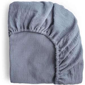 mushie Extra Soft Muslin Fitted Crib Sheet | 192 Thread Count | 28"x 52" (Tradewinds)