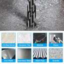 2 x 5-Piece 1/2 Masonry Drill Bits for Concrete Tiles Stone, 1/2 Inch Carbide Drill Bit Set for Glass Ceramic Brick Soft Metal Plastic and Wood, Hex Shank Drill Bit Set Diameter 12mm, Black