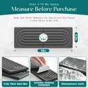 eormoe Faucet Mat for Kitchen Sink - Wider Diatomite Fast Drying Stone Sink Tray, Super Absorbent, Prevents Moisture Buildup - Faucet Splash Guard for Bathroom Counter (Dark Grey, 15x5.3inch)