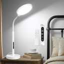 10000 Lux Light Therapy Lamp, Sunlight Therapy Lamps with 3 Color Temperatures &Dimmable &Timer, Full Spectrum &UV-Free Happy Lamp Light Therapy with Remote, Daylight Lamps for Home(White, Table Lamp)