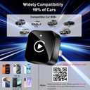 iGENJUN Wireless CarPlay Adapter 2026 Upgrade Mini Design, USB/USB-C Plug & Play Converts CarPlay to Wireless - Easy Use Fast Stable Connection Car Play for iPhone & Android