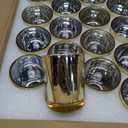 Gold Votive Candle Holders Set of 24, Speckled Mercury Candle Holders for Wedding Gold Centerpiece Table Decorations, Tealight Candle Holder for Party Bridal Shower Decor, Home Decor