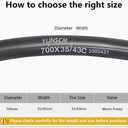 700C Heavy Duty Bike Tubes 700x35C/38C/40C/43C FV48 Presta Valve (35/43-622) 700C Bicycle Inner Tubes Compatible with 700 x 35C 700x36C 700x37C 700x38C 700x40C 700x42C 700x43c Bike Tire Tubes 2-PCS