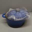 6 Quart Dutch Oven Pot with Lid, Non Stick Enameled Cast Iron Dutch Oven for Bread Baking, Heavy-Duty, Oven Safe Ceramic Cookware Up to 500F for Baking, Braising, Stews, Roasting, Blue