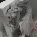 27.5" Coastal Glass Table Lamp Set of 2, 3-Way Dimmable Full Touch Control Beach Lamp with USB A+C Port, Blue Glass Nautical Bedside Lamp with White Shade for Living Room Bedroom(LED Bulbs Included)