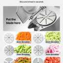 VEVOR Commercial Food Processor 550W Electric Vegetable Slicer 6 Blades
2 Feeding Holes, 1600 RPM Stainless Steel Vegetable Processor, Interchangeable Blade, 3mm/4mm/7mm Shred and 2mm/4mm Slice