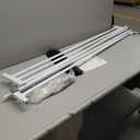 51.18" Extra Tall Cat Gate for Door Way Auto Close, 30"-40" Adjustable Width Pet Gate with 2.75" and 5.5" Extension Kits, No Drilling Pressure Mount Kit, White