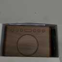 Alarm Clock with Wireless Charging, Bluetooth Speaker, White/Brown Noise Sound Machine Night Light, Wooden Digital Alarm Clocks for Bedrooms, Wireless Charger for iPhone, Birthday Gifts for Men Women