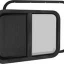 RV Window for Cargo Trailer,42" W x 22" H RV Window Replacement for Camper Travel Trailer Cargo Van,Horizontal Sliding with Trim Ring Fit 15/16" or 1-3/8" Thick Wall,Allow Error 1/16",DOT Approved