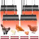 Honoson 4 Pcs Chicken Coop Heater Brooder Heater with Heat Lamp Radiant Chicken Coop Accessories Heat Warmer for Chick Pet Dog Cat(Square)
