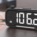 OnLyee 5-in-1 Alarm Clock Radio  FM Radio, Hi-Fi Speaker Sound, Bluetooth Speaker, Auto-Off Timer, Night Light, Dual Charging Ports  Ideal for Bedrooms, Dorms & Home Offices (Black)