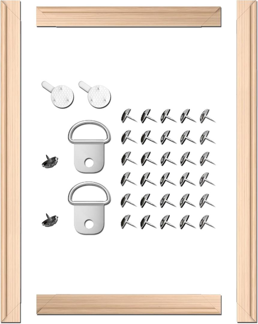 DIY Canvas Stretcher Bars 16x24 Inch Canvas Frame Kit - Easy to Assemble, Gallery Wrap Oil Frame Kits Canvas Wood Stretcher Bars- for Oil Paintings, Prints, Paint by Numbers & Posters