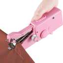 Handheld Sewing Machine for Beginners Portable Electric Pink Hand Held Sewing Machines Kit for Adults Kids Girls 8-12 Mini Samll Included Manual and Accessories Sewing Hem and Quick Stitching