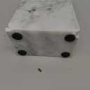 Fox Run Triangular 100% Natural Polished White Marble Bookends 4 x 3 x 6 inches