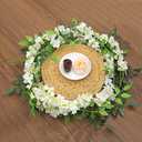 Findosom Wisteria Artificial Flowers Garland, 10Pcs Total 72FT White Wisteria Hanging Flowers, Flower Garland Decorations for Home Garden Outdoor Ceremony Wedding Arch Decoration