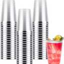 Goodluck 50PCS 12oz Silver Plastic Cups for Party, Disposable Silver Cups, Plastic Cocktail Glasses for Wedding Thanksgiving, Christmas, and