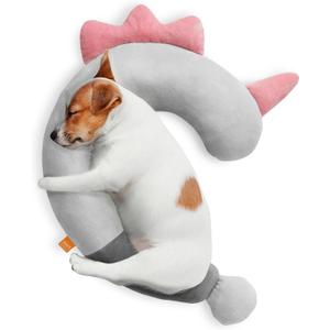 Dog Pillow - Soft Neck Pillow for Dogs, Washable Dog Calming Pillow for Better Sleep, Reduces Anxiety, Gift for Medium/Large Dogs and Cats (Pink)