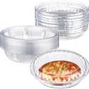 Vesici 30 Pcs 6'' Plastic Disposable Pie Containers Clear Dessert Containers with Lids Round Pie Keeper Clamshell Takeout Food Carrier for Takeout Boxes Food Cake Doughnut Storage
