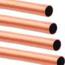 3/8"(9.5mm) OD 99.9% Copper Tube 0.5mm Wall  300mm Length  4Pcs, Pure Copper Tubing 110 Copper Seamless Round Tubing for Refrigerator, Jewellery and Industry