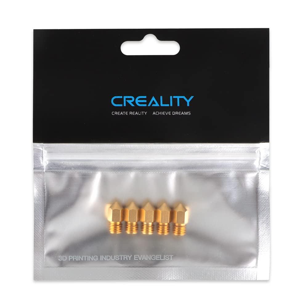 Official Creality 3D Printer Ender 3 0.4mm 5PCS Brass Hotend Nozzles for Ender 3/Ender 3 V2/Ender 3 Pro/Ender 3 Max/Ender 5 Series and CR 10 Series