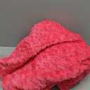 Puncuntex Hot Pink Throw Blanket 50"60" inches Gifts for Mom Fuzzy 3D Jacquard Decorative Flannel Fleece Super Soft Plush Cozy Blanket for Couch Sofa Chair Lightweight