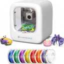 AOSEED AI 3D Printer for Kids, Fast 400mm/s, 8000+ Models, Enclosed Safe | One-Click WiFi App Control, Leveling-Free 3D Printer, 8 PLA Filaments, STEM Toy Gift for Home & School, X-MAKER JOY AI+