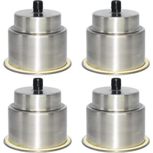 Yuanhe 4pcs Stainless Steel Cup Drink Holder with Drain for Marine Boat RV Camper