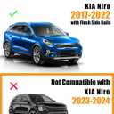 KINGGERI 300lbs Lockable Roof Rack Cross Bars Compatible with Kia NIRO 2017 2018 2019 2020 2021 2022 with Flush Side Rails, Heavy Duty Aluminum Roof Rails Crossbars Rooftop Cargo Carrier Luggage Black