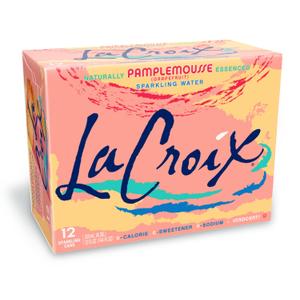 La Croix Sparkling Water, Grapefruit, 12 Fl Oz (Pack of 12) (EXP 04/29/27)