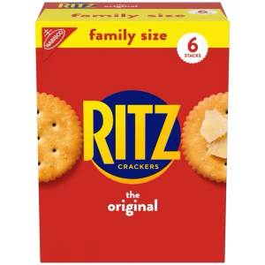RITZ Original Crackers, Holiday Crackers for Cheese, Family Size, 20.5 oz (EXP 10/03/25)