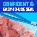 Ziploc Food Storage Quart Freezer Slider Bags, Power Shield Technology for More Durability, 34 count