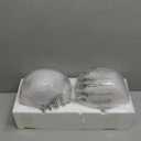 TOBUSA 2-Pack Industrial Semi Flush Mount Ceiling Light, Black Light Fixture Ceiling Mount with Seeded Glass Shade, Farmhouse Hallway Light Fixtures Ceiling for Living Room, Bedroom, No E26 Bulbs