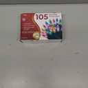 Warm Multi Color Christmas Lights - 20 Ft String Of 105 Incandescent Mini Bulbs Multifunctional Lighting Modes, For Decorative, Bedroom, Outdoor, Xmas Twinkle Tree Lights With Green Wire Total 21.6 Ft