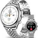 SOUYIE 2026 Smart Watch for Men Answer/Make Call for Android iPhone, 1.32" AMOLED HD Screen Mens Luxury Watch, 1st Heavy Duty Smartwatch Heart Rate Blood Oxygen Blood Pressure Sleep Monitor Pedometer (Silver)