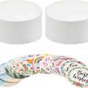 AmazingSpark 100 Pieces Round Blank Cards 300 GSM 3" Kraft Paper Cardstock Thick Paper Cutout Use for Painting Drawing, DIY Craft Projects, Homemade, Classroom Bulletin Board Decoration(White)