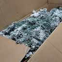 7.5FT Snow Flocked Artificial Christmas Tree Hinged w/1346 Tip and Foldable Base