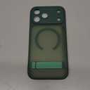 BXYJY for iPhone 17 Pro Max Case Magnetic with Stand, Camera Control Button, Full Lens Protection, Compatible with MagSafe, Military Grade Protection, Translucent Thin Hard Case for 17 Pro Max, Green