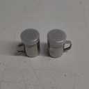 Accmor 2pcs Stainless Steel Dredge, Salt Pepper Dredge Shakers with Handle, Seasonings Spice Shakers with Lid, 6 Ounce