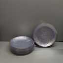 R-kay 100 Pack 10 Inch Clear Plastic Plates For Wedding - Hammered Gold Rimmed Sturdy, Durable Gold Plastic Plates For Party - Bulk Disposable Plates For Weddings