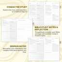 Bible Study Journal - Prayer & Christian Journals with Church Notes Notebook | Christian Gifts for Women with Bible Study Supplies & Devotional Journaling Kit, Beige