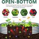 Galvanized Raised Garden Bed Outdoor, 4x1.5x1ft Metal Heavy Duty Planter Boxes for Gardening, Easy Assemble Bottomless Small Oval Plant Container Kit for Vegetable, Flower, Fruit, Silver