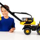 Tonka Steel Classics Mighty Crane - Made with Steel & Sturdy Plastic, Yellow Toy Construction Truck, Boys and Girls, Kids, Toddlers, Ages 3+, 18.75 inches