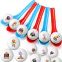 12 Pack Circus Party Games Carnival Spoon Relay Race Game Easter Egg and Spoon Race Game Carnival Decorations for Birthday Party Favors Supplies Indoor Outdoor Activities