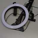 Overhead Camera Mount with Ring Light Phone Holder,10" LED Ring Light for Desk with Stand and Remote for iPhone,Phone Tripod with Light for Video Recording TikTok Live Stream Cooking Kitchen Vlogging (Desk)