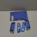 eXtremeRate PlayVital Glossy Back Cover for Nintendo Switch Console, Joycon Separable Protector Hard Shell, Dockable Protective Case for Nintendo Switch - Chameleon Purple Blue (NOT for Switch 2)