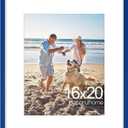 decorUhome 16x20 Picture Frame, Display Pictures 11x14 with Mat or 16x20 without Mat, Wall Hanging Poster Frame, Royal Blue, 1 Pack