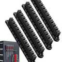 DEHOYI Magnetic Screwdriver Organizer and Wrench Organizer for Workshop, Garage | Heavy-Duty Tool Organizer for 48 pcs tools & Space-saving tool holder | Gift for father and boyfriend (4pcs, Black)