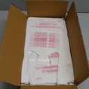 White 'Thank You' HDPE T-Shirt Bags - 1/12 BBL 7"X3.5"X13" - 1000 Bags - 13 microns - White - 10030 - AssurePak