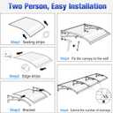Awning for Door Entrance, Aluminum Window Awnings Exterior for Doors Canopy, Polycarbonate Cover Outdoor Front Doors UV/Rain/Snow Protection, Easy to Install, Gray Board (24x44in), 60x110cm/24x44in